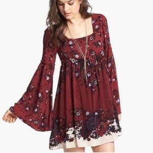 Free People Bell-Sleeve Mini Dress